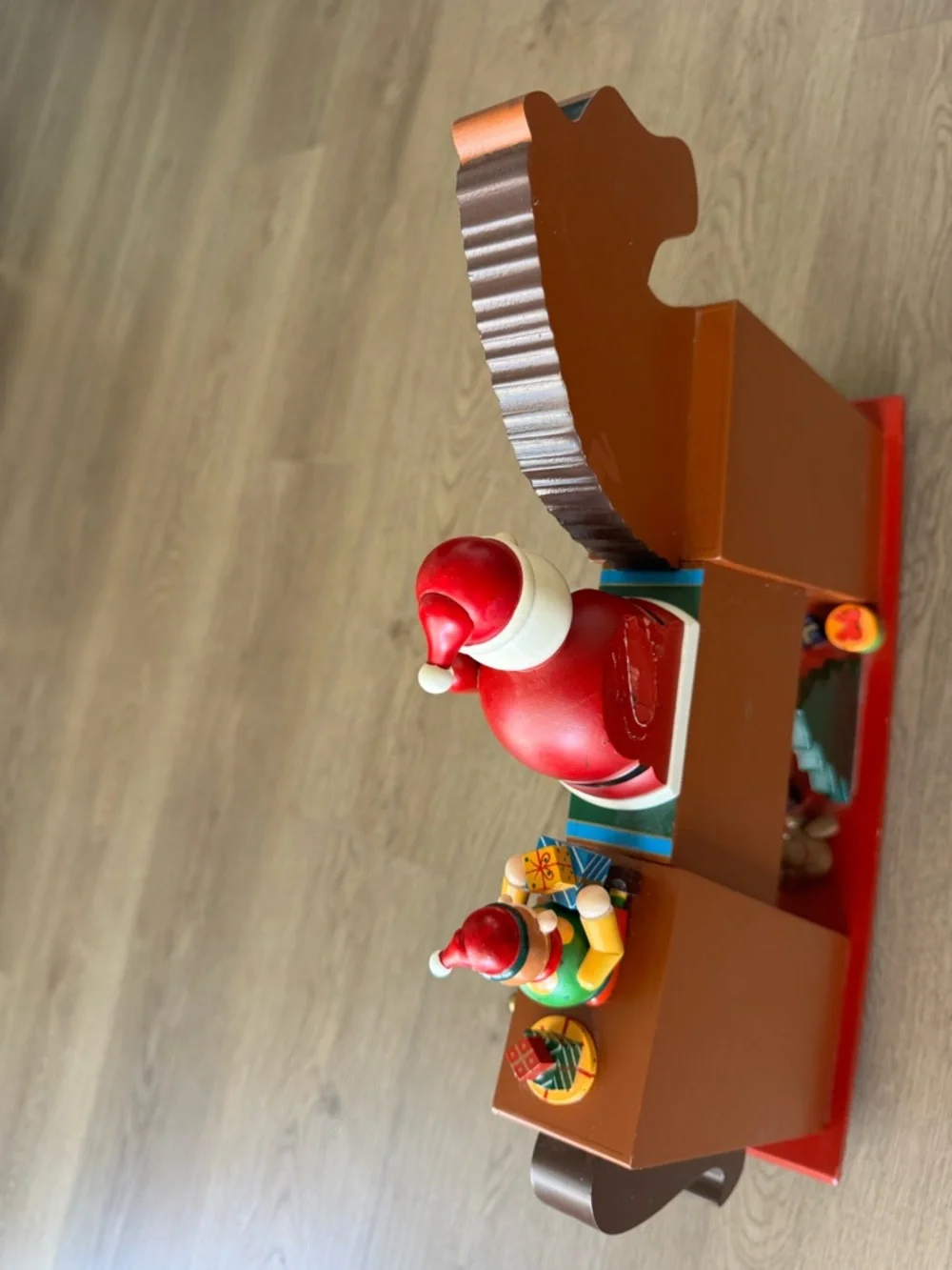 Costco Christmas Wooden Rocking Horse Santa Advent Calendar With Toys-FLAWED